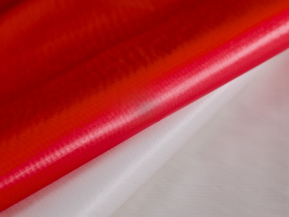 Detailaufnahme von Gewebe für Ballon