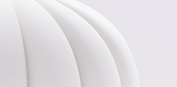 Weißes Ballongewebe im Detail