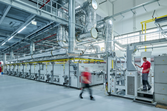 Spannrahmen in der Appretur