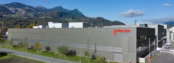 Exterior view of the new finishing hall at Getzner Textil, Bludenz