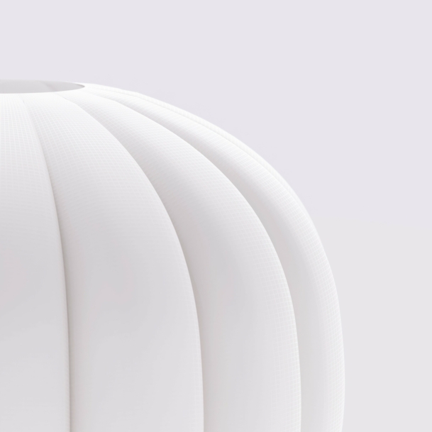 Weißes Ballongewebe im Detail