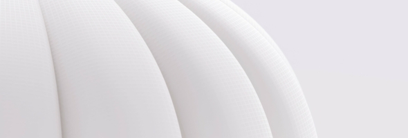 Weißes Ballongewebe im Detail